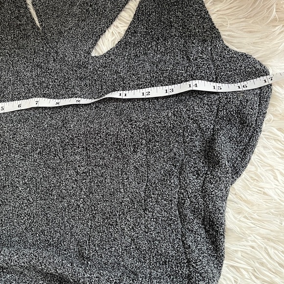 NWT Rumoured Lakeville Textured Stretch Knit Smoke Heather Grey Maxi Dress S - Picture 9 of 13